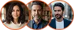 Avatars van tevreden Nexorithm T8 gebruikers